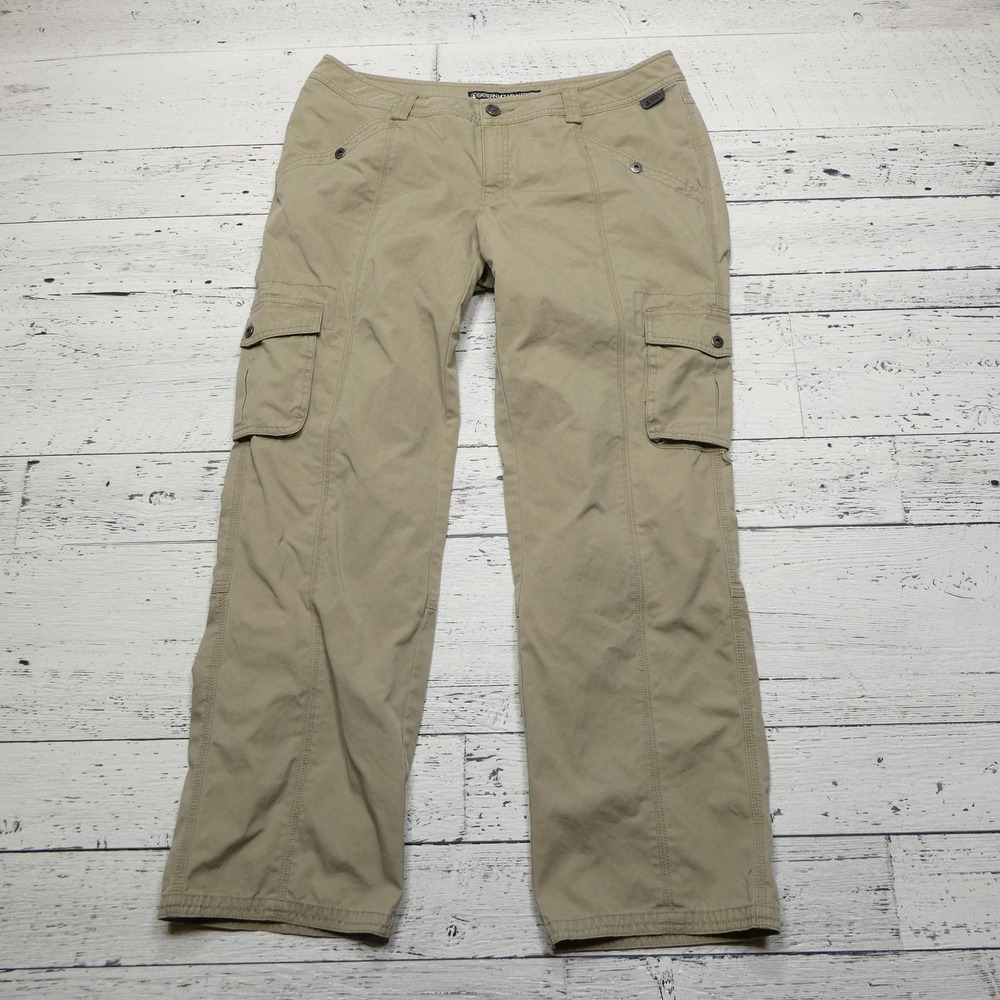 Eastern Mountain Sports Pants Womens 14 Khaki Cargo Hiking Outdoor Utility Trail